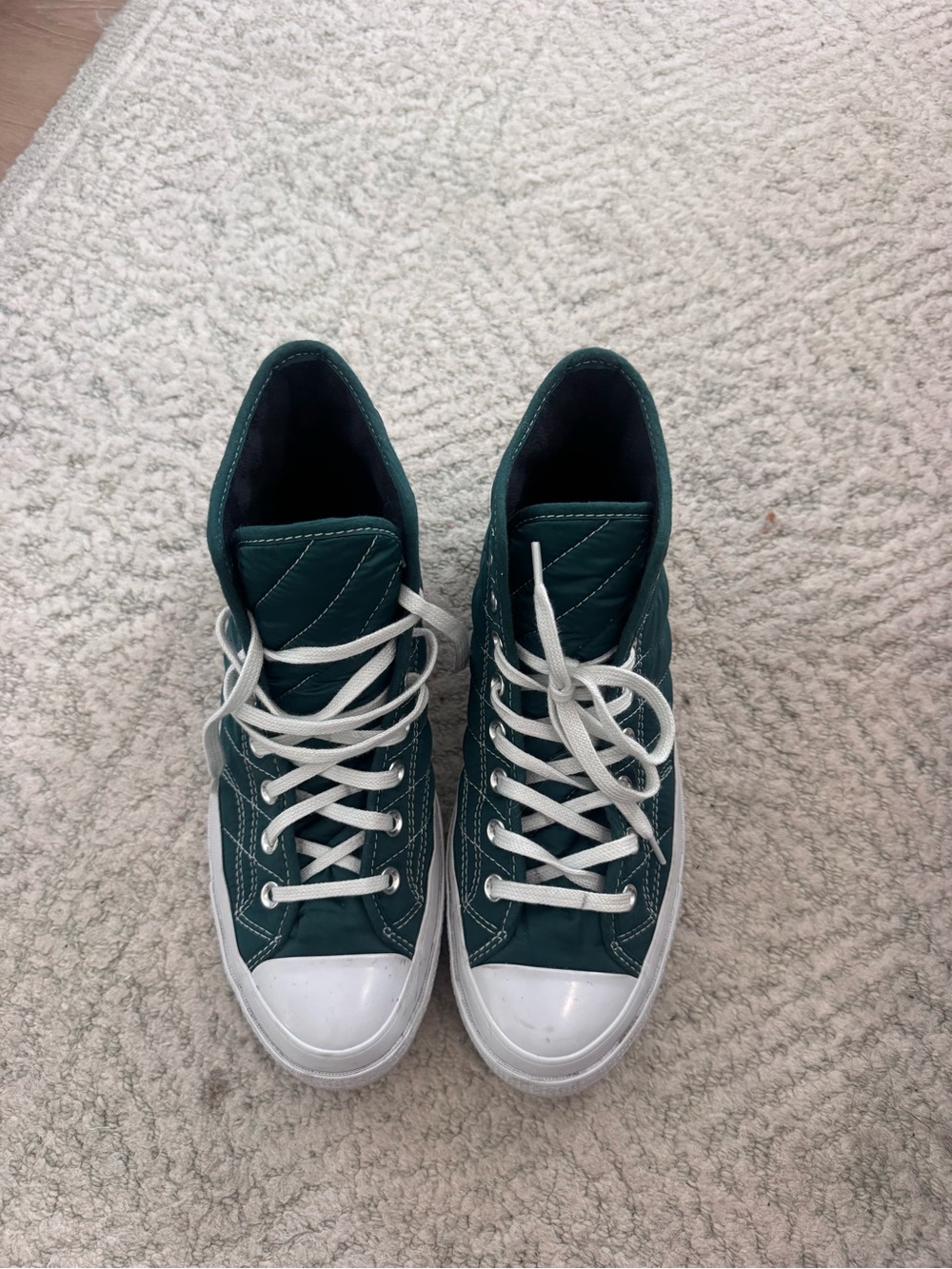Converse High-Top Sneakers - Teal & White - Picture 3 of 5
